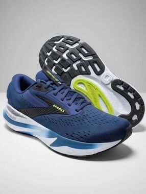 Brooks Adrenaline GTS 24 Men’s 9 Wide 2E Road Running Support Shoes Peacoat Blue